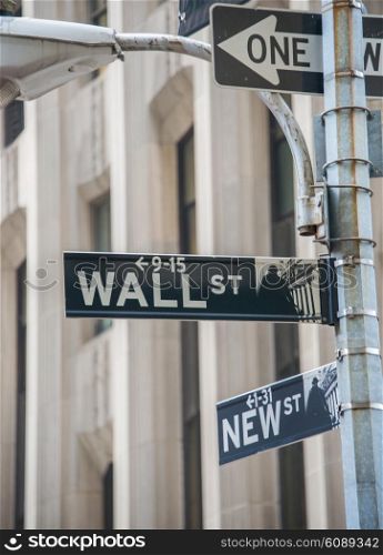 Sign on the Wall Street