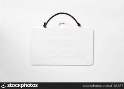 Sign on white background