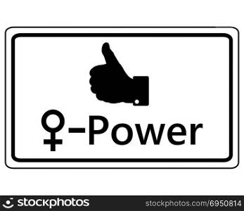 Sign thumbs up for women power
