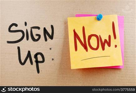 Sign Up Concept