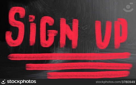 sign up concept