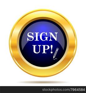 Sign up icon. Internet button on white background.