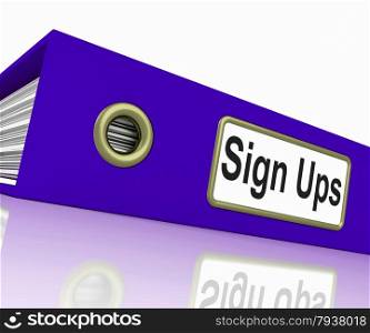 Sign Ups Indicating Application Subscription And Member