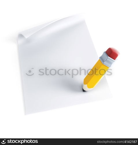 signing contract, isolated 3d render