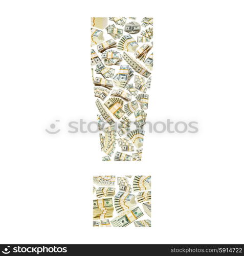 Signs made from dollar stacks