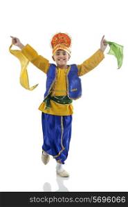 Sikh boy dancing