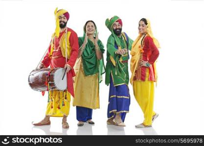 Sikh family having fun