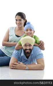 Sikh family posing