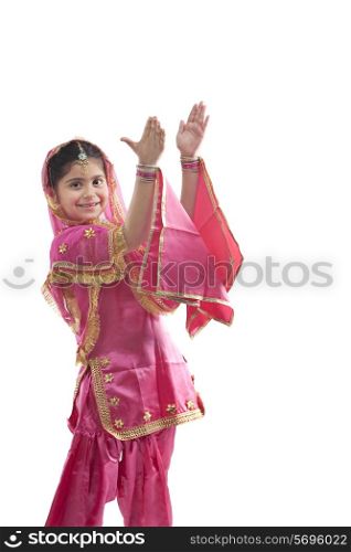 Sikh girl clapping her hands