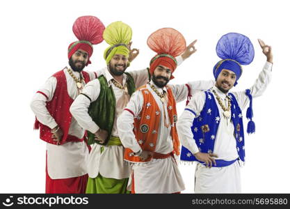 Sikh men dancing