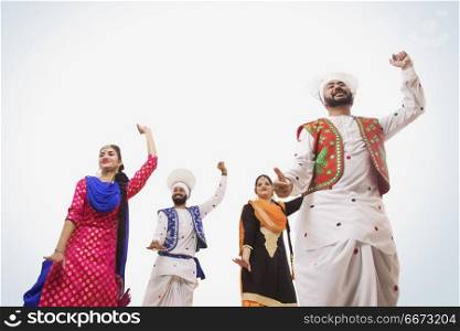 Sikh People Dancing