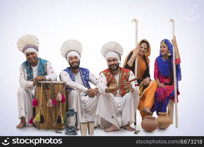 Sikh People Posing