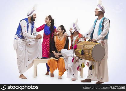 Sikh People Posing