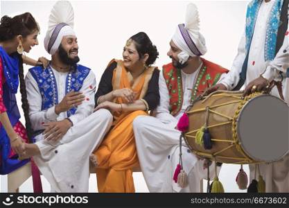 Sikh People Posing