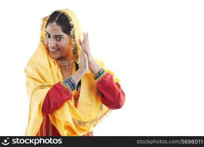 Sikh woman dancing
