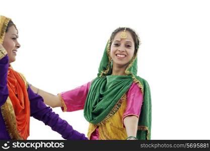 Sikh women dancing