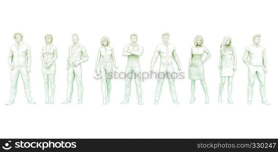 Silhouette Business People Group Sketch Abstract Background. Silhouette Business People Group