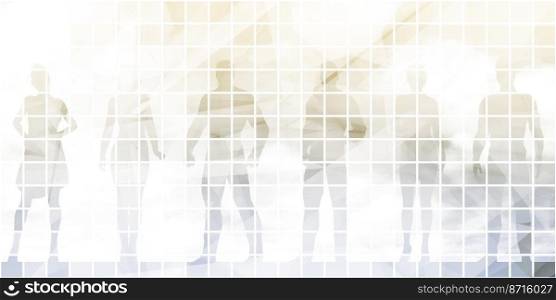 Silhouette Business People Group Sketch Abstract Background. Silhouette Business People Group