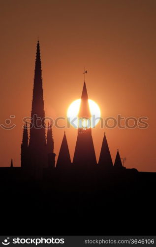 Silhouette in Bordeaux, Aquitaine, France