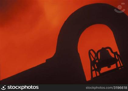 Silhouette of a bell, Texas, USA