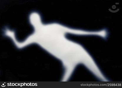 Silhouette of a person dancing