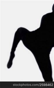 Silhouette of a person dancing