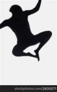 Silhouette of a person jumping