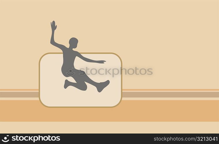 Silhouette of a person jumping