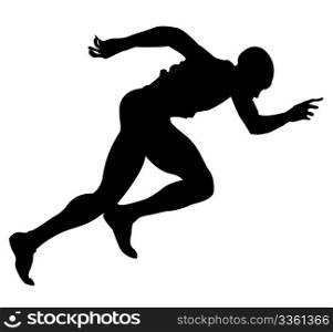 Silhouette of a runner
