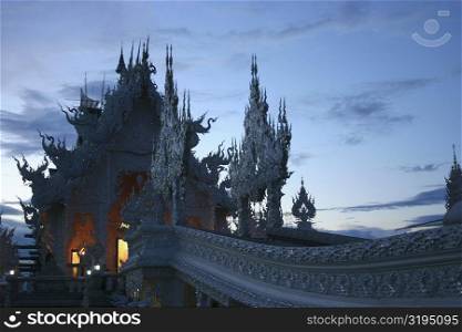 Silhouette of a temple, Wat Rong Khun, Chiang Rai, Thailand