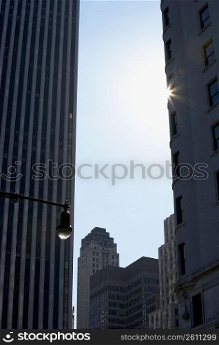 Silhouette of buildings in a city
