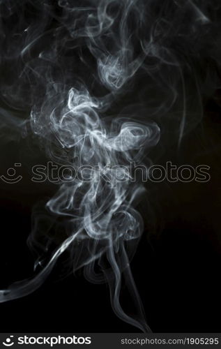 silhouette white smoke black background. Beautiful photo. silhouette white smoke black background