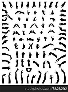 silhouettes of hands