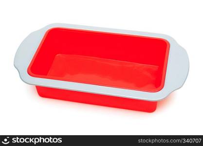 silicone baking mould on a white background