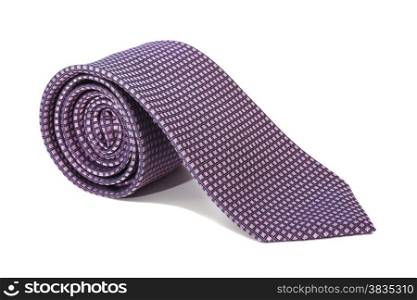 Silk necktie isolated on white background
