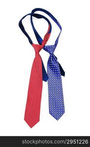 Silk tie isolated on the white background