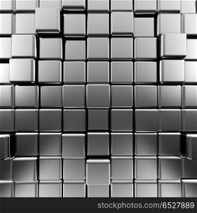 Silver abstract cubes 3d rendering. Silver abstract cubes. High quality 3d rendering. Silver abstract cubes 3d rendering