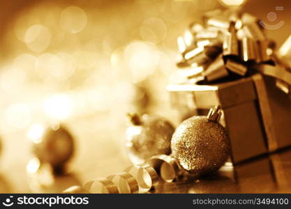 silver christmas ball macro close up