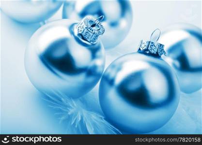 silver christmas balls