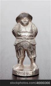 Silver figure of literary character Sancho Panza