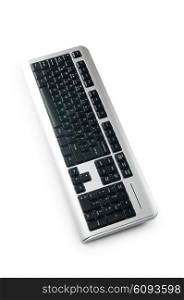 Silver keyboard isolated on the white background