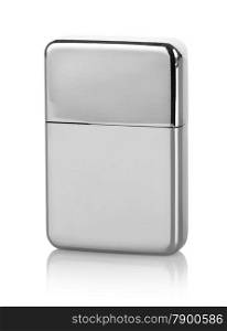 Silver lighter isolated on a white background