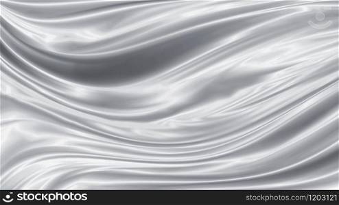 Silver luxury fabric background with copy space