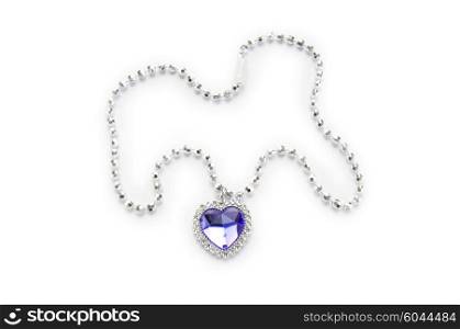 Silver pendant isolated on the white background