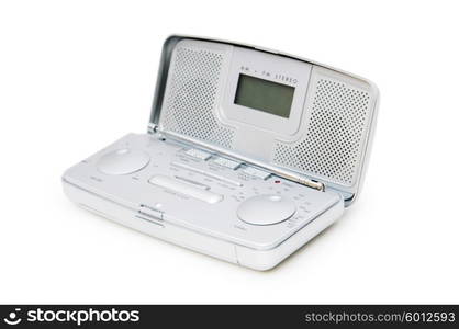 Silver radio isolated on the white background