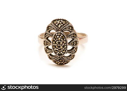 Silver ring isolated on the white background