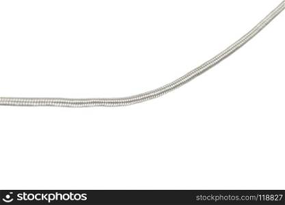 Silver rope isolated. Silver rope isolated on a white background