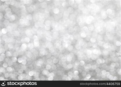 Silver shiny bright christmas bokeh background