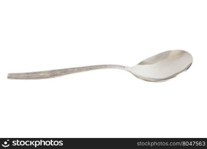 Silver spoon isolated on white background