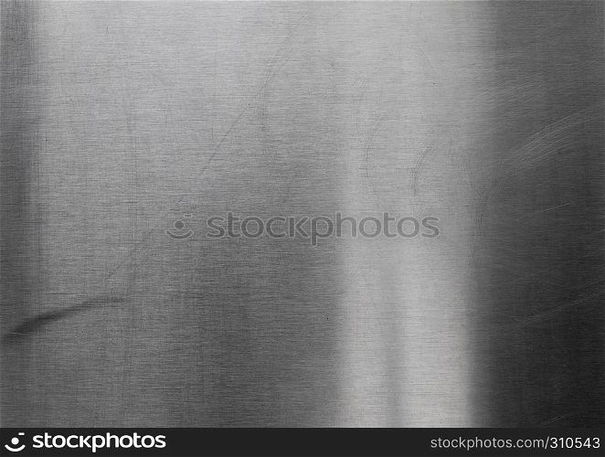Silver stainless steel sheet texture background with scratches